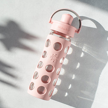 Lifefactory glass water bottle.