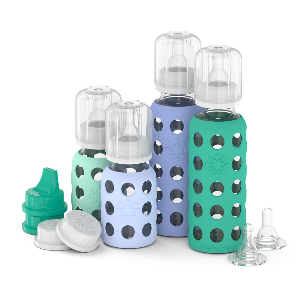 Glass Baby Bottle Starter Set Lifefactory