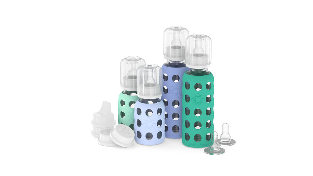 4 Glass Baby Bottle Starter Set | Lifefactory