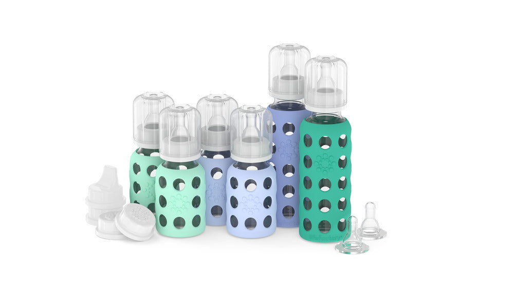 6 Glass Baby Bottle Starter Set | Lifefactory