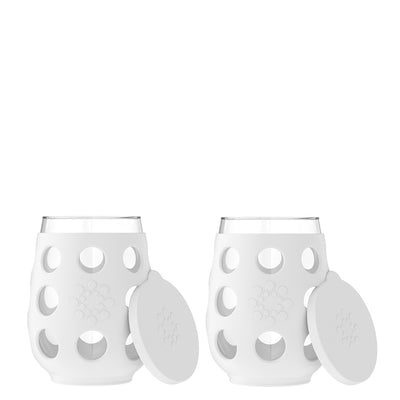 2pcs 17oz Wine Glasses with Wine Covers