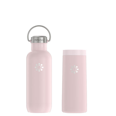 24oz Stainless Steel with Screw Cap Water Bottle & 16oz Stainless Steel Tumbler Bundle - Desert Rose