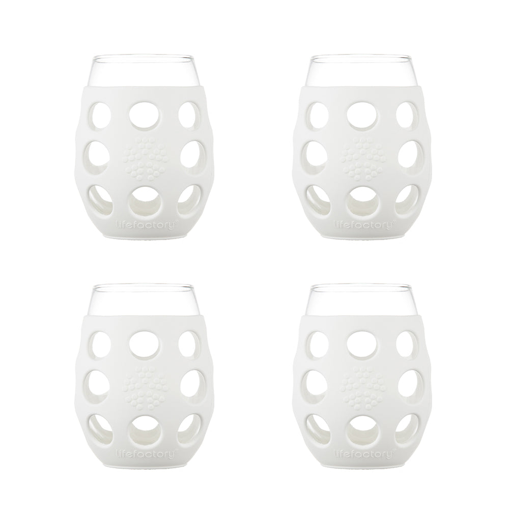 Lifefactory Wine Glass 11oz 4-Pack White