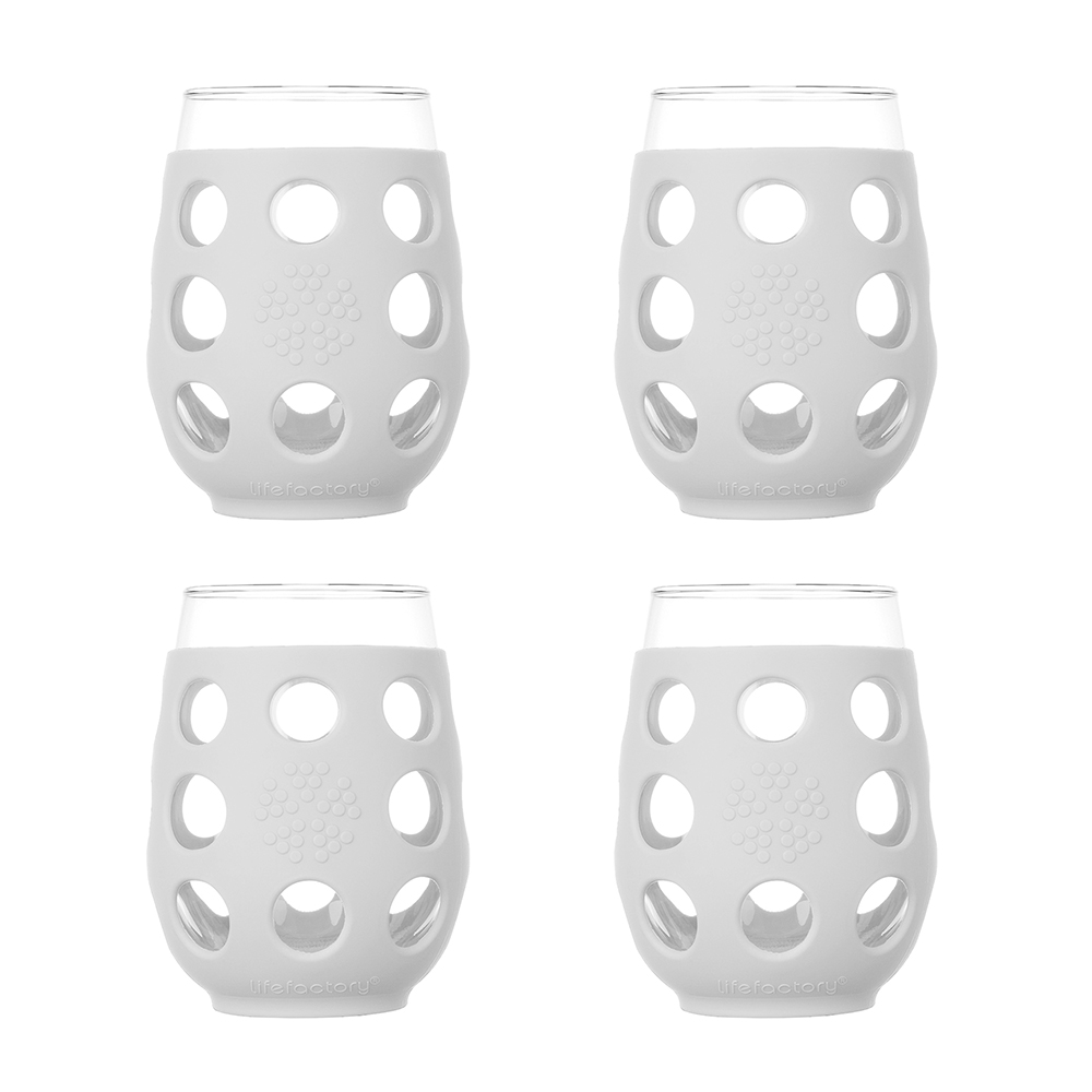 Lifefactory Wine Glass 11oz 4-Pack (White)