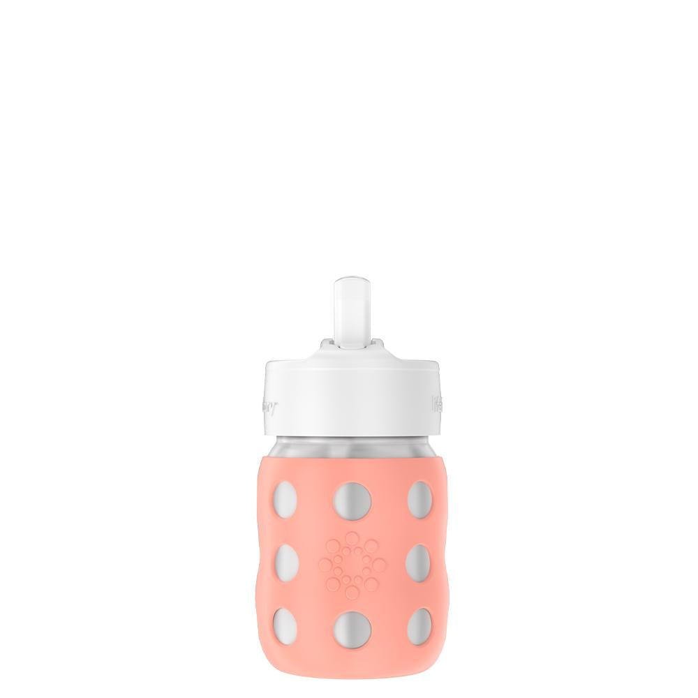 Lifefactory 8oz Stainless Steel Baby Bottle, Cantalope