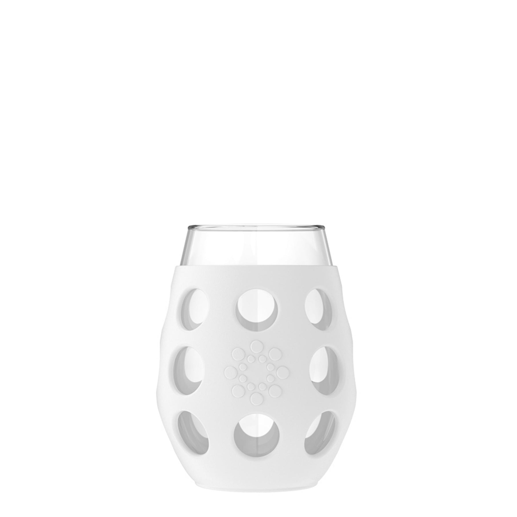17oz Wine Glass with Silicone Sleeve-2 Pack | Lifefactory Optic White