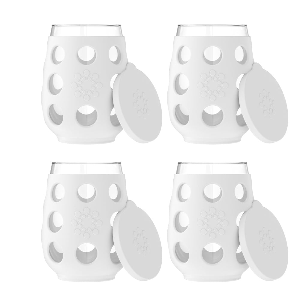 Lifefactory 17oz Wine Glasses with Covers 4-Pack