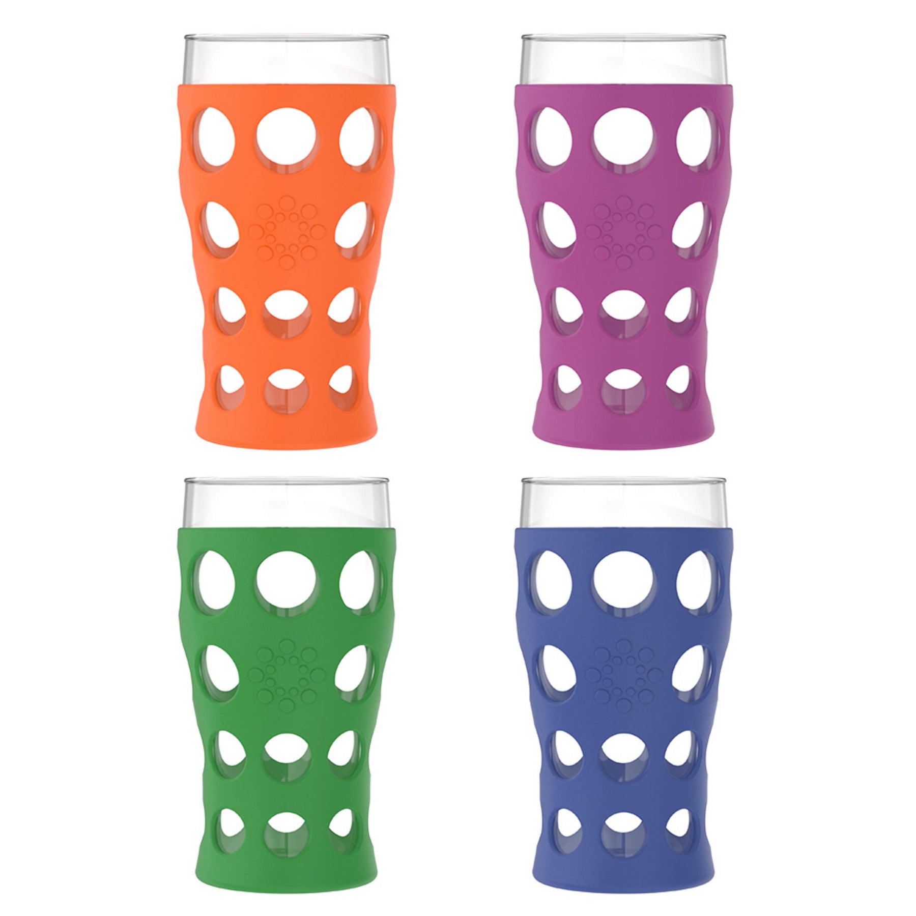 True Silicone Wrapped Wine Glasses, Stemless Glass Tumblers, Dishwasher Safe  Drinkware, 16 Oz Multicolor Set Of 4 : Target