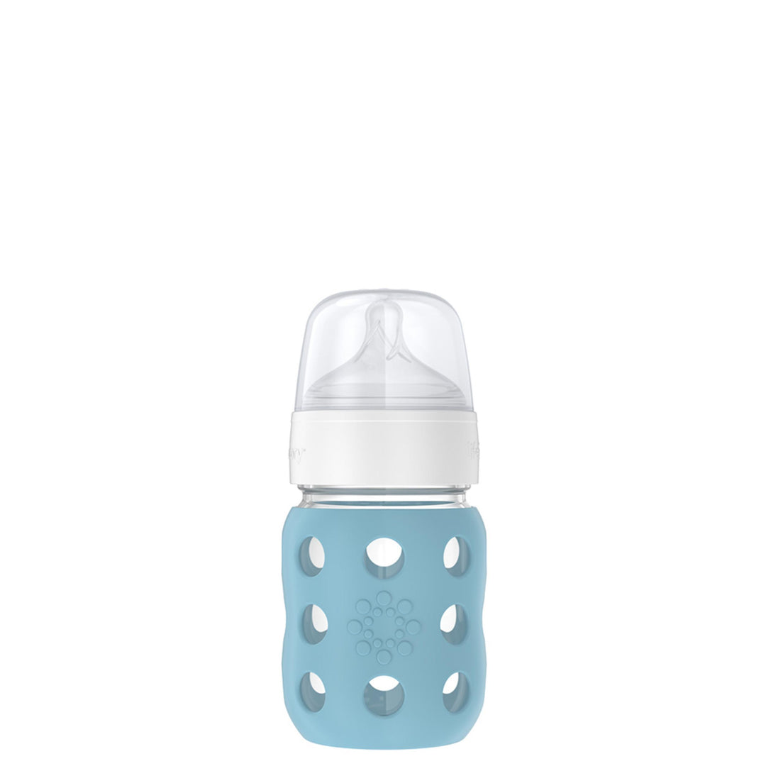 Lifefactory 8oz Glass Baby Bottle - Denim (Blue)