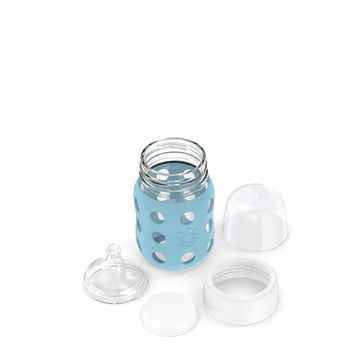 Lifefactory 8oz Glass Baby Bottle - Denim (Blue)