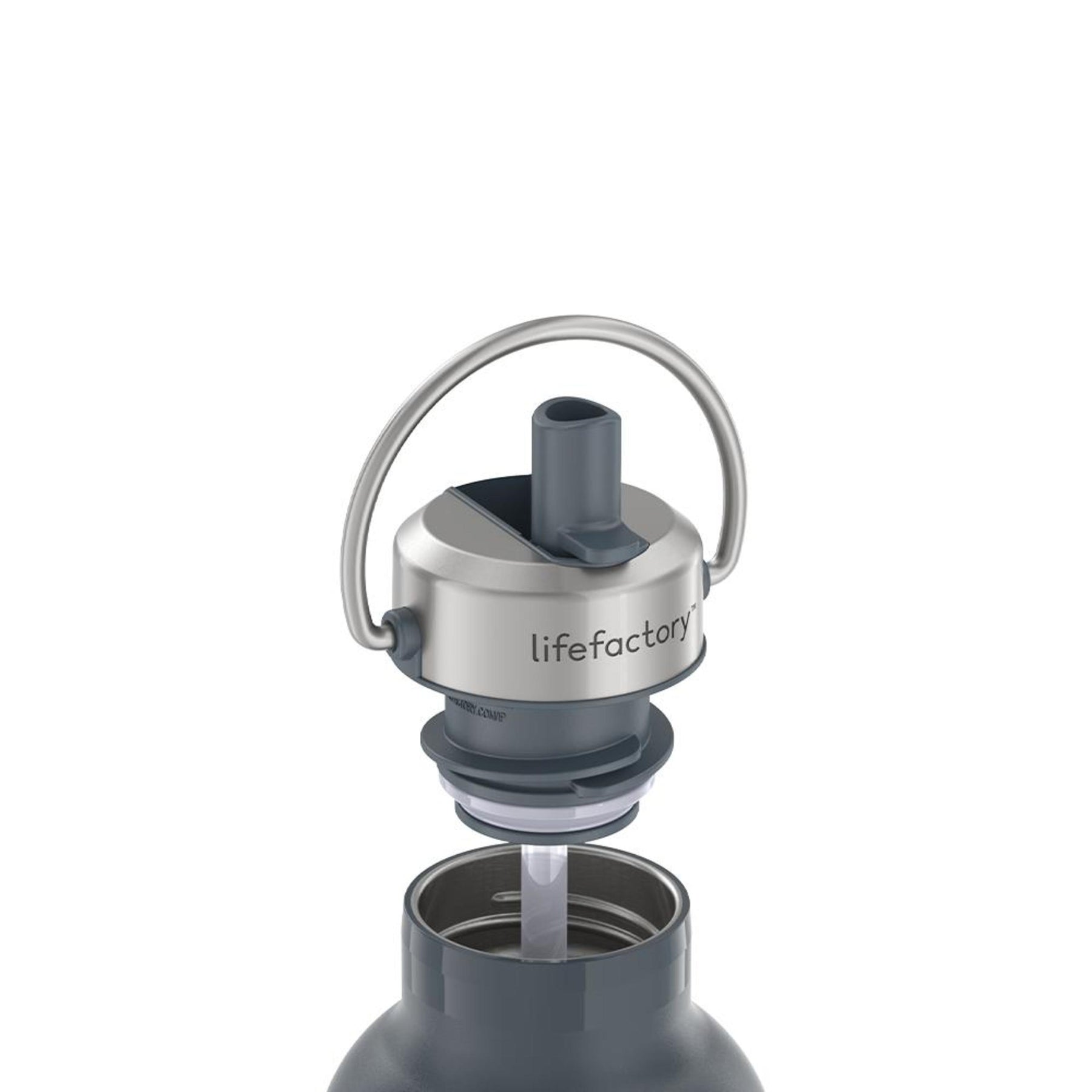 16oz Stainless Steel Sport Bottle Straw Cap Lifefactory 16oz-stainless-steel-sport-bottle-straw-cap-lifefactory