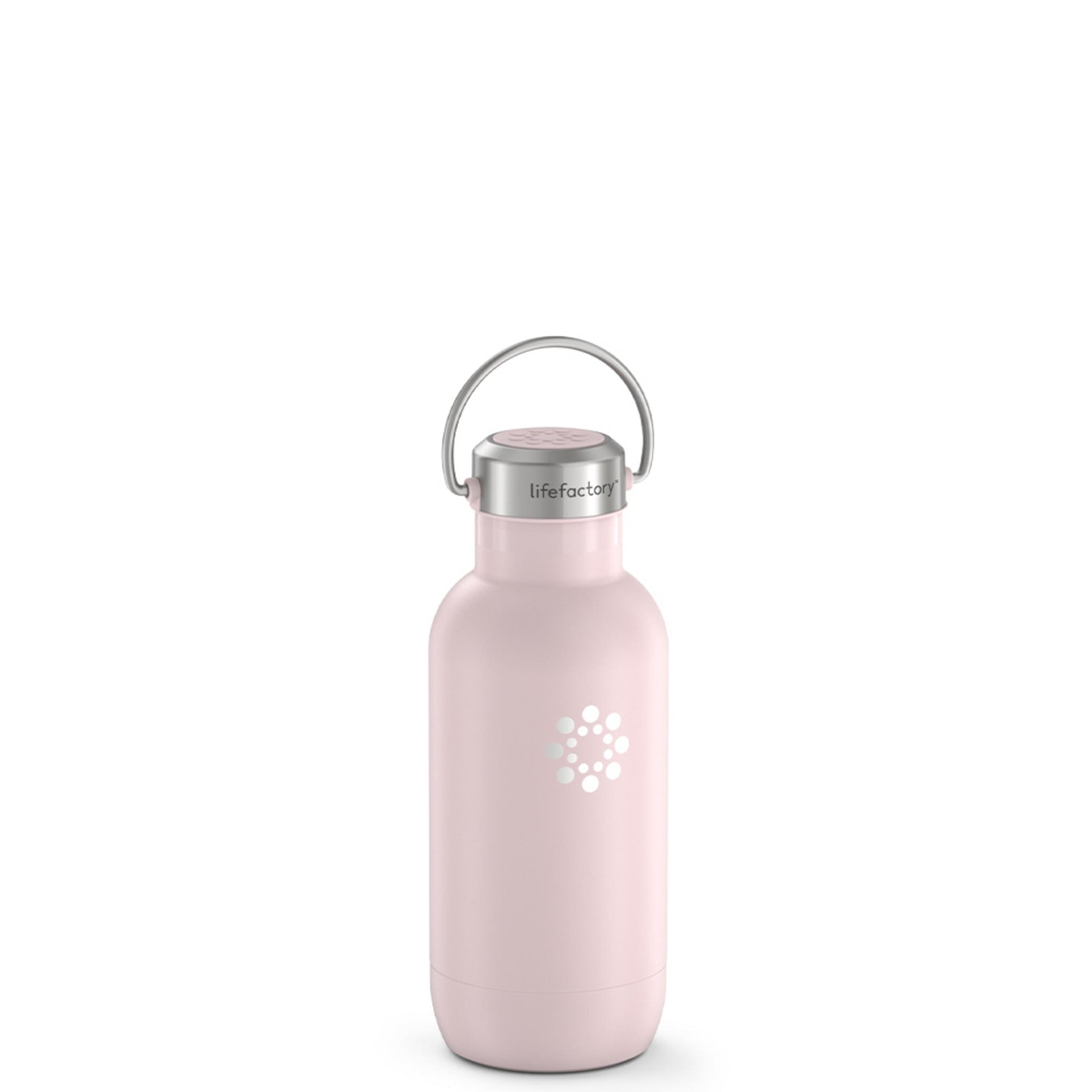 Lifefactory 8oz Stainless Steel Baby Bottle with Pivot Straw Cap - Desert Rose
