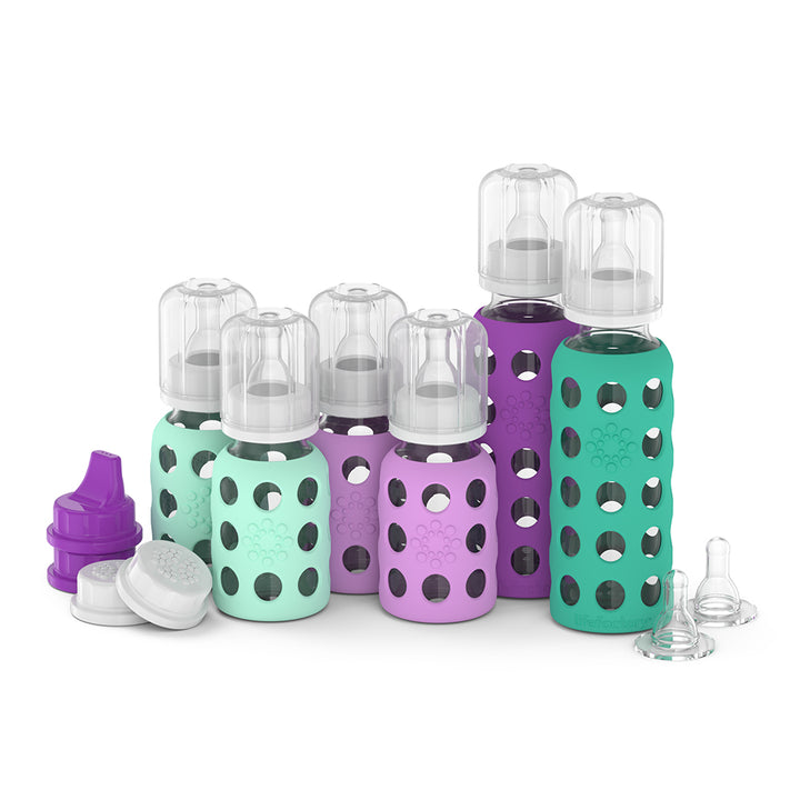 6 Glass Baby Bottle Starter Set | Lifefactory