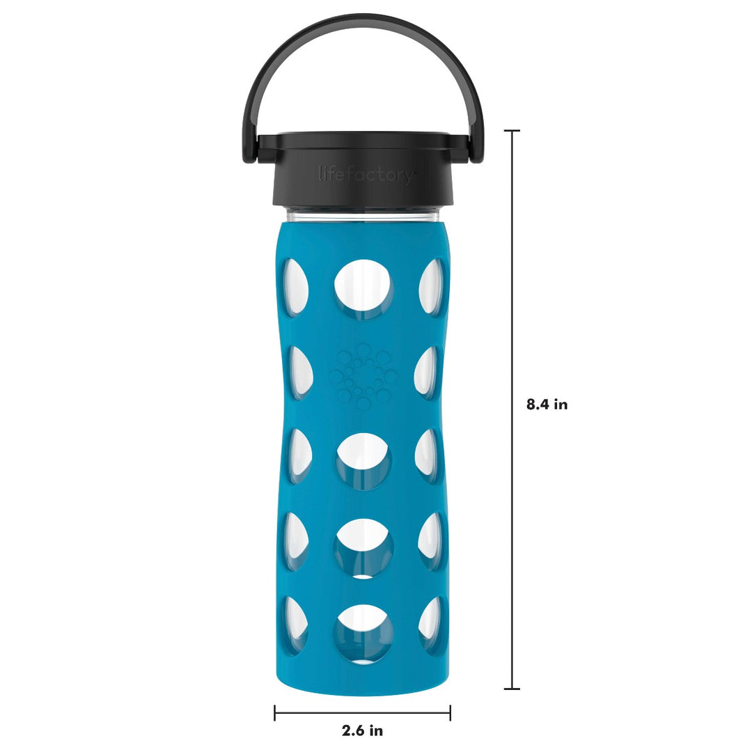 16oz Glass Water Bottle with Silicone Sleeve