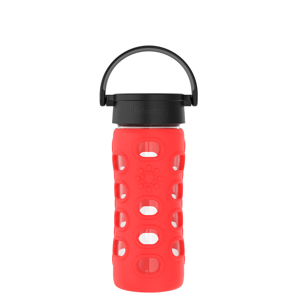 Bouteille en verre 54 cl, manchon en silicone et bouchon bambou Bouteille en verre 54 cl, manchon en silicone et bouchon bambou
