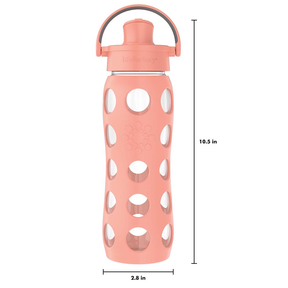KING　rlf raw life factory gold 22oz Glass Water Bottle with Silicone Sleeve and Active Cap