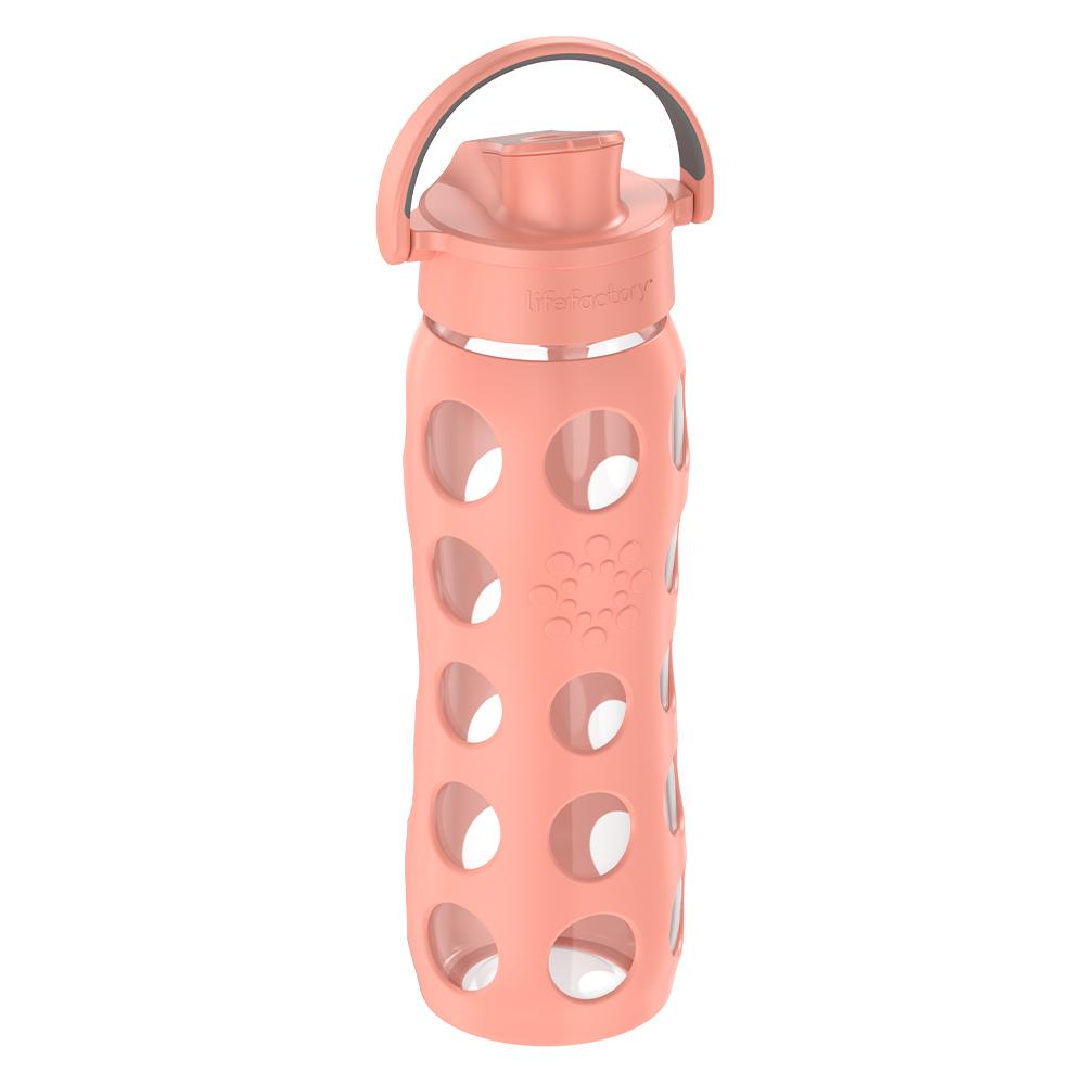 22 oz Plastic Water Bottle Cactus Shape Rose Gold / Copper Curly Straw BPA  Free
