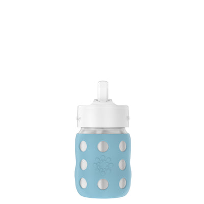 Lifefactory 8oz Stainless Steel Baby Bottle with Pivot Straw Cap