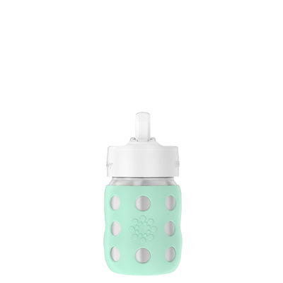 Lifefactory 8oz Stainless Steel Baby Bottle with Pivot Straw Cap