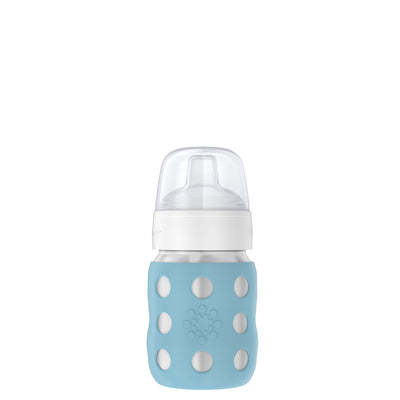 Lifefactory 8oz Stainless Steel Baby Bottle with Sippy Spout