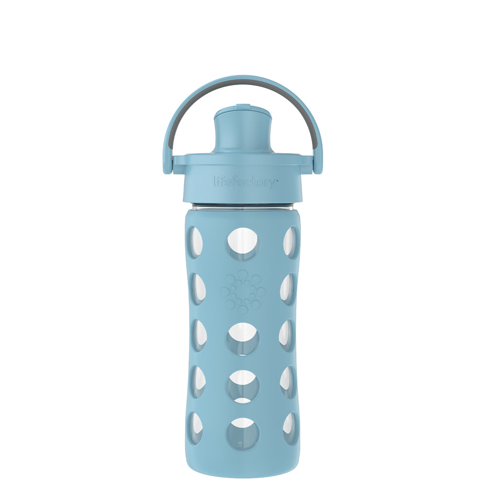CHILLOUTE LIFE Replacement Straw Lid + Silicone Bottom for 12 oz / 17oz  Insulated Water Bottle, Wide Mouth (Blue)