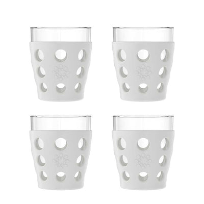 Lifefactory 10oz Beverage Glasses Optic White 4pk